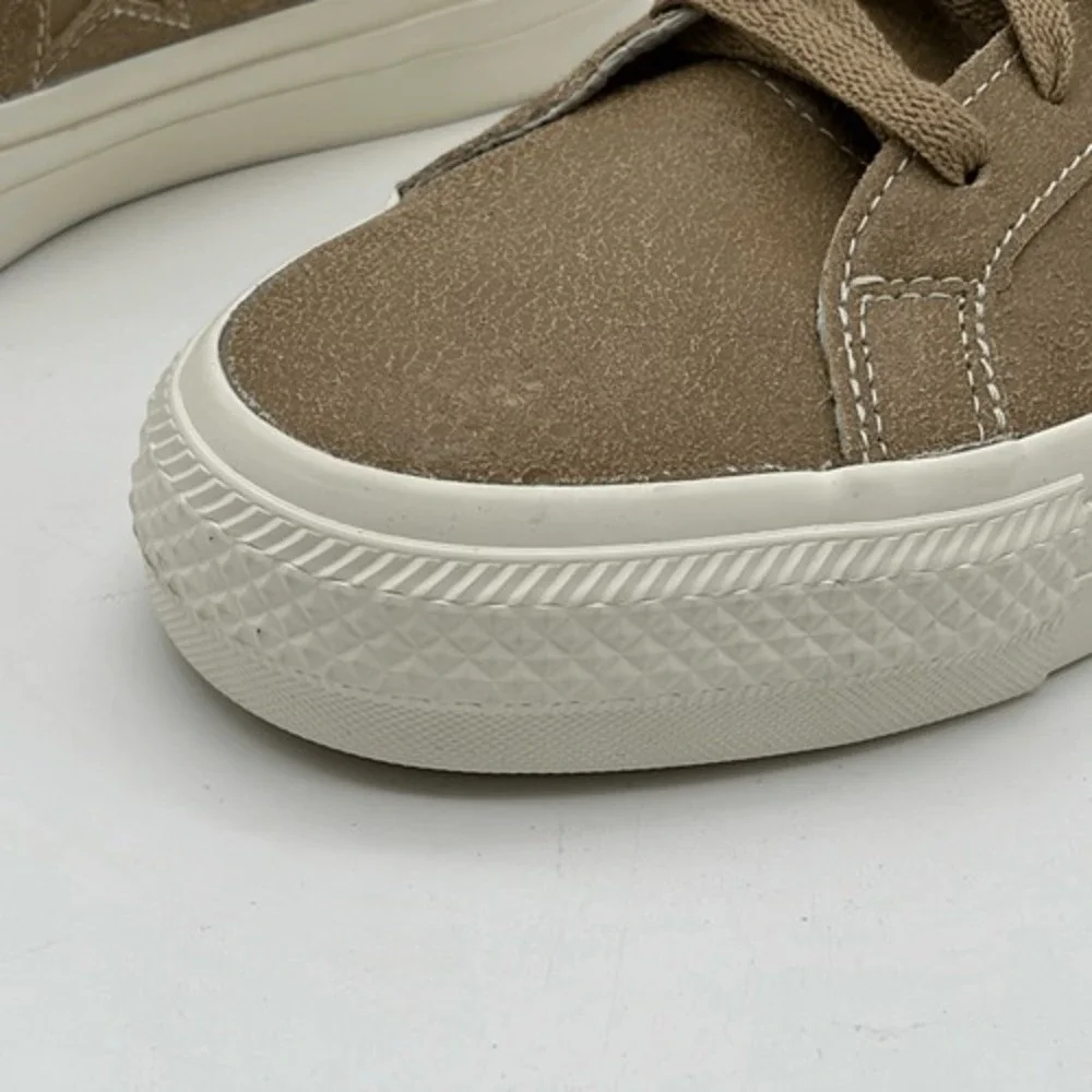 CONVERSE One Star Pro Mens 11 Womens 12.5 Tan Leather Sneakers Star NWT Shoes - Picture 6 of 15